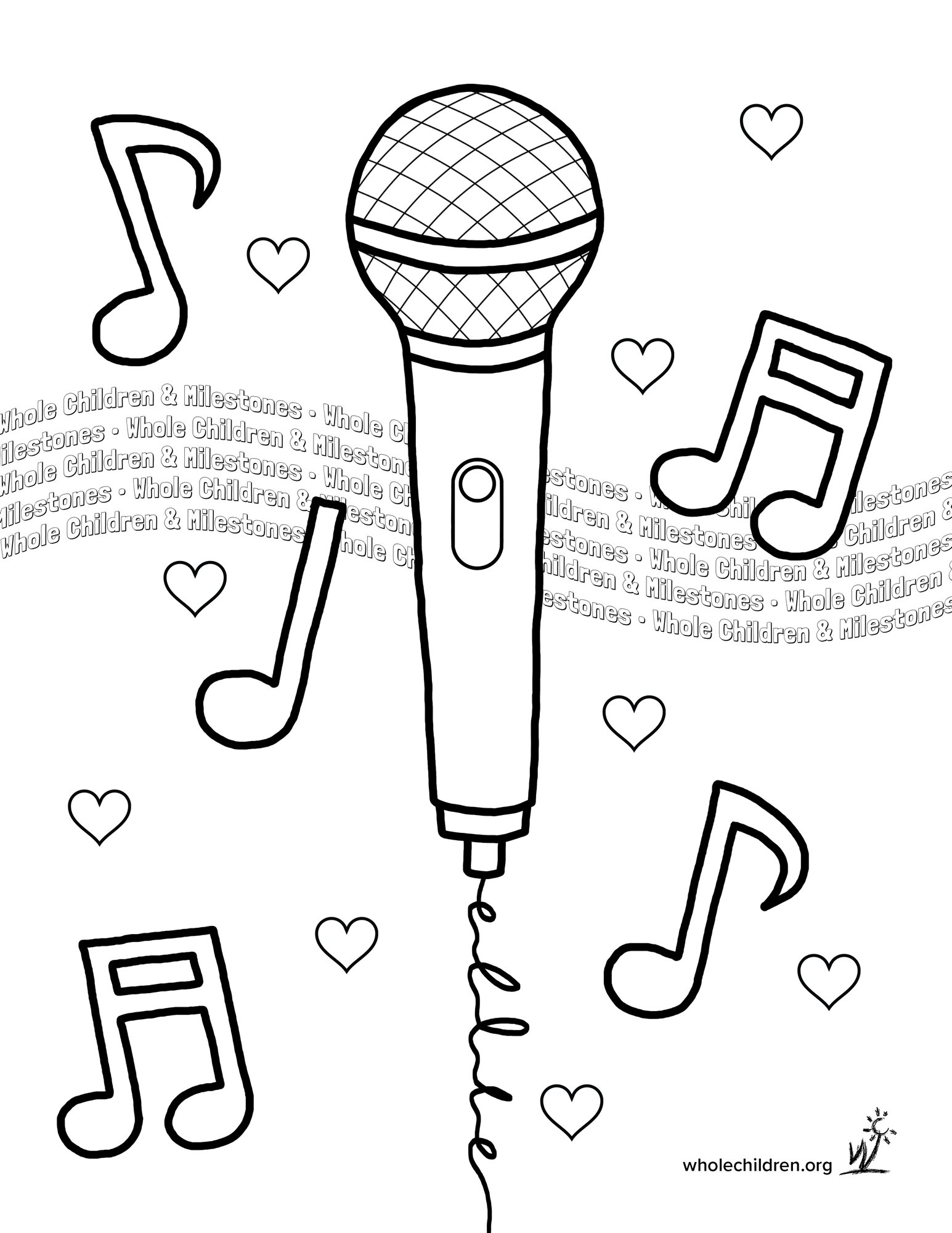 Microphone Coloring Page